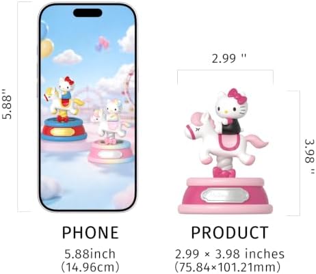 Sanrio Blind Box Light Up Absorption Movable Swing Toy Hello Kitty Style Mini Figurines Pony Series Collectible for Home Car Decor Birthday Gifts, Random One Figure(Hidden Style) - Image 7