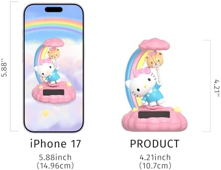 Sanrio Blind Box Light Up Absorption Movable Swing Toy Hello Kitty Kuromi Cinnamoroll Pochacco Hangyodon Pompompurin Balloon Adventure for Home Car Decor Birthday Gifts, Whole Set, 6PCS - Image 3