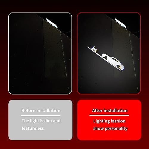 2 PCS Car Door Logo Lights Compatible for Challenger 2015-present Courtesy LED Ghost Shadow Light Projector Lamps Accessories (Cat)