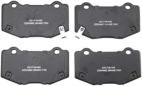 TRQ Rear Brake Pads Ceramic Hardware Wear Sensor