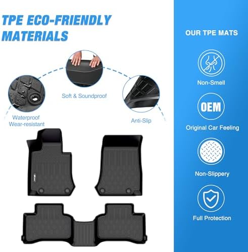 Nilight TPE Floor Mats for Mercedes Benz GLC 300 GLC 43 GLC 63