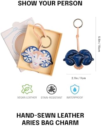 Zodiac Horoscope Bag Charm - Unique Purse Charm Keychain for Backpacks