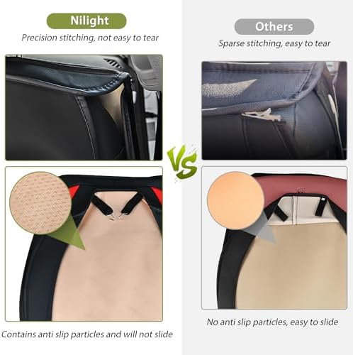 Nilight Car Seat Covers Custom Fit 2007-2024 Chevy Silverado GMC Sierra