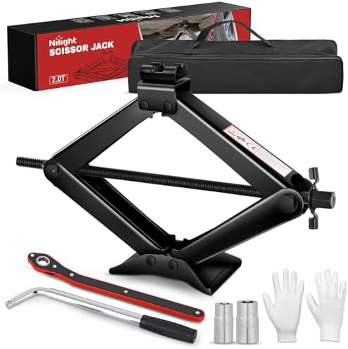 Nilight Scissor Jack for Car 2 Ton 4409 lb Lift Jack w Ratchet & Lug Wrench by Nilight