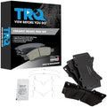 TRQ Front Brake Pads Ceramic Hardware Wear Sensor