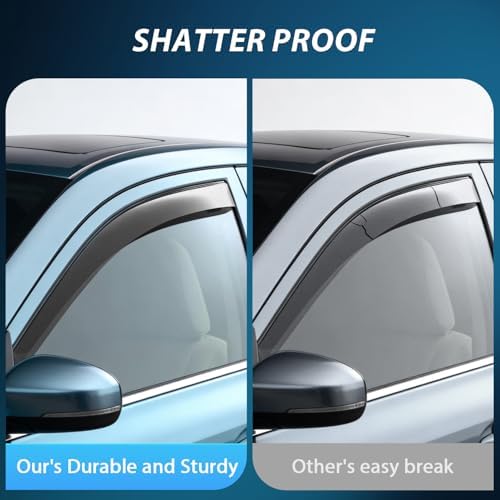 Nilight in-Channel Rain Guards for Ford F150 Reg/Super Cab 2021-2026 2PCS