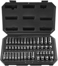 VEVOR Drive Impact Socket Set 1/4" - 48 Piece Deep & Shallow Socket Set SAE 3/16"-9/16" and Metric 4-15mm - 6 Point Cr-Mo Alloy Steel for Auto Repair - Easy-to-Read Size Markings Storage Case by VEVOR
