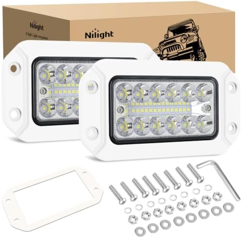 Nilight Flush Mount LED Light Pods 2PCS 6 Inch 39W Spot Flood Combo Beam