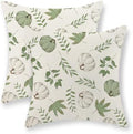 Fall Pillow Covers 18x18 Set of 2 Sage Green Pumpkin Maple Leaf Fall Decor Pillowcase Autumn Thanksgiving Decorations Outdoor Throw Pillow Covers Linen Farmhouse Cushion Case for Couch Home by Gohdiwh