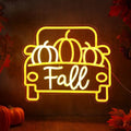 Huquary Fall Neon Sign Pumpkin Truck Decor LED Lights Decorations by Huquary