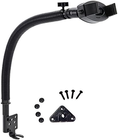 ARKON Mounts Mobile Grip 2 Phone Holder with Car Seat Rail or Floor Mount, For Cars and Trucks, High-Strength Flexible Arm, Compatible with iPhone, Galaxy, & more