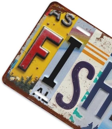 Fishing Front License Plate 6" * 12" for Women