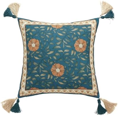 patdrea Designer Vintage Floral Throw Pillow Cover,18"x18" by patdrea