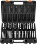 VEVOR Impact Socket Set, 1/2" 19 Piece Impact Sockets, Deep Socket, 6-Point Sockets, 1/2 Inches Drive Socket Set Impact 3/8 inch - 1-1/2 inch, Cr-V Rugged Construction, with a Storage Cage by VEVOR