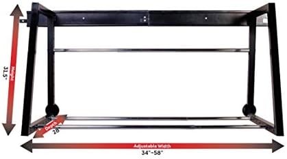 HyLoft 01000 Heavy Duty Adjustable Garage Wall Multi-Tire Rack Storage, Black - Image 2