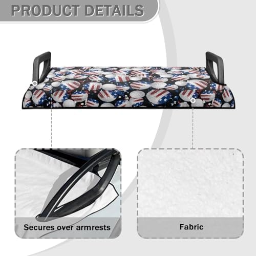 Yewattles Golf Cart Seat Cover Portable Club Car Seat Towel Universal Fit 2-Seat Golf Cart - Image 4