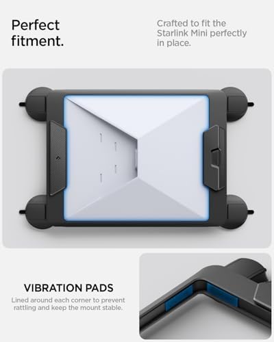 Spigen Rattleproof Car Mount Kit for Starlink Mini [Holds 50+ lb Force]