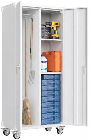 DUMOS 72 Inch Metal Garage Storage Cabinet, Rolling Tool Cabinet by DumosLifestyle
