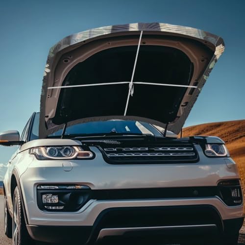 Floral Ghost Car Hood Cover, Wild Flower Removable Automotive Exterior Accessories Halloween Ghost Washable Elastic Car Bonnet All-Season Protection for SUV Sedan