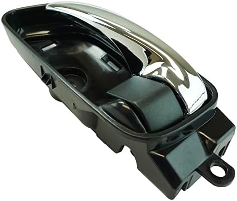 TRQ Inside Interior Door Handle Black & Chrome Left Right Pair