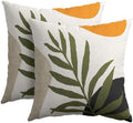 Spring Boho Pillow Covers 22x22 Set of 2 Abstract Mid Century Throw Pillow Covers Green Pillowcase Linen Decoration Farmhouse Soft Decorative Aesthetic Cushion Case Couch for Indoor Outdoor Home Decor by Trongr