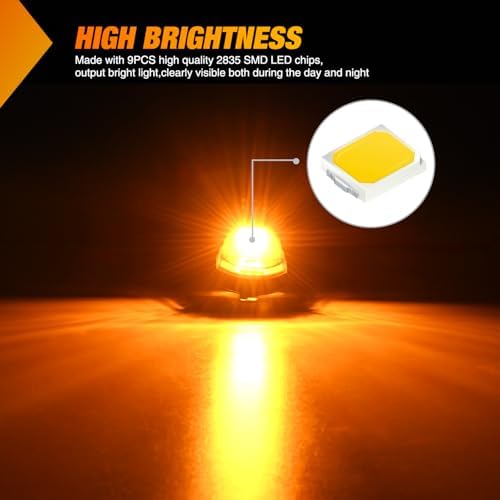 Nilight 9 LED Cab Marker Light Smoke Lens Fits 2017-2021 Ford Super Duty
