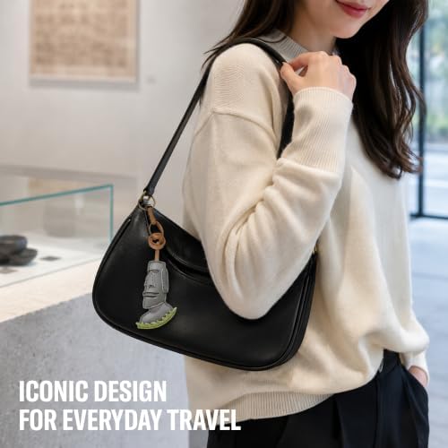 Travel Icon Leather Bag Charm - Unique Keychain Purse Charm For Handbags