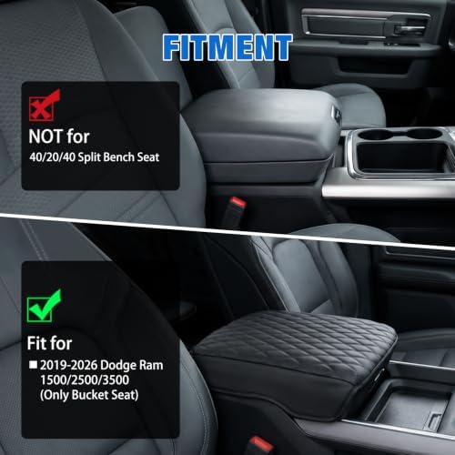 Nilight Center Console Cover for Dodge Ram 1500/2500/3500 2019-2025 2026