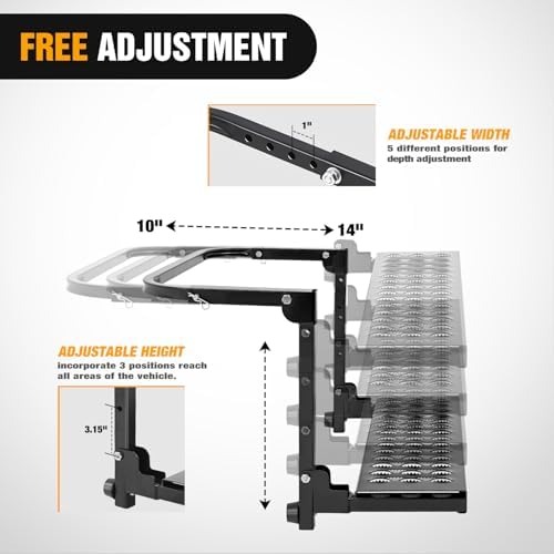 Nilight Folding Heavy Duty Tire Step Fit Tire from 10” to 14”