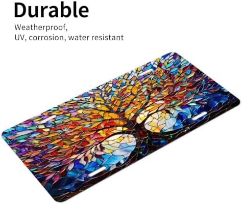 Stained Glass Tree of Life Front License Plate 6" * 12" for Women