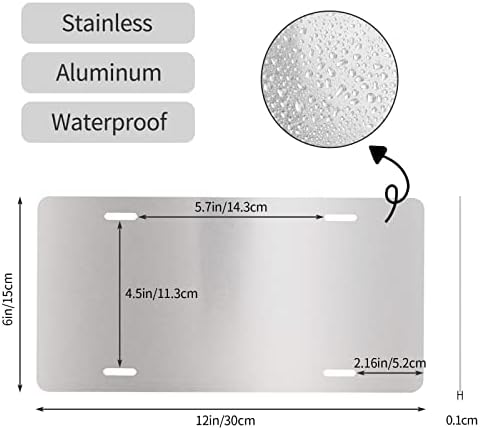 Baseball Splitter Front License Plate 6" * 12" for Women
