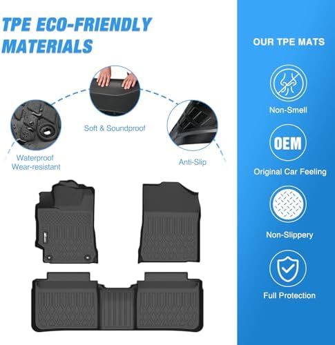 Nilight TPE Floor Mats for Toyota Camry 2015 2016 2017