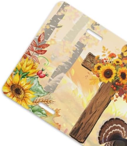 Thanksgiving Turkey Autumn Front License Plate 6" * 12" for Women