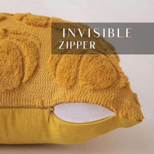 DFXSZ Fall Pillow Covers 18x18 2Pcs Yellow Pumpkin Fall Decoration for Home - Image 2