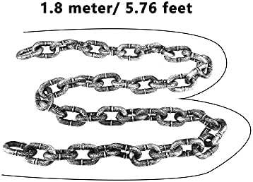 10 Pack 6 Feet Halloween Chains Plastic Prison Chains Props for Halloween Haunted House Decor Role Playing Props