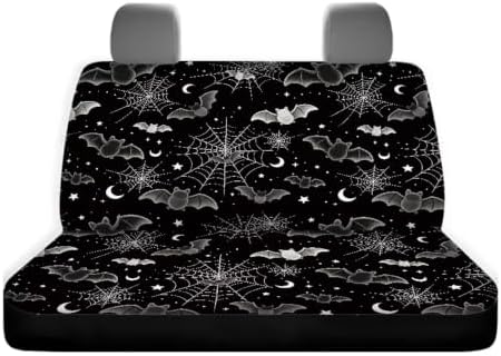 Bat Spider Web Seat Covers Set Universal Car Seat Cover,Vehicle Backseat Protector Cushion Covers Fit SUV Truck Van Dog Back Seats Protection Dust-Proof