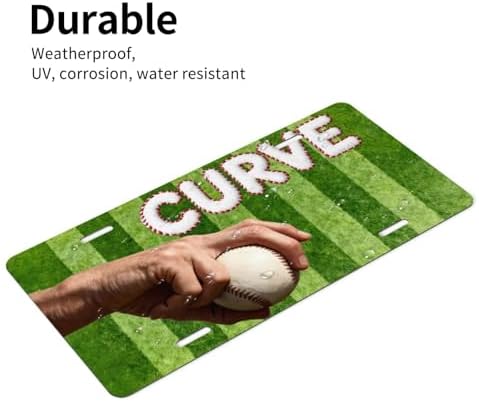Baseball Curve Front License Plate 6" * 12" for Women