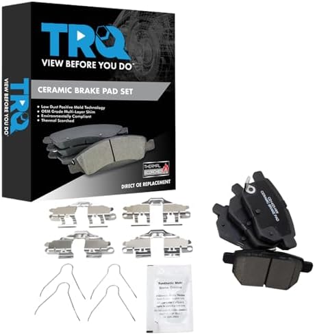 TRQ Rear Premium Posi Ceramic Disc Brake Pad Set