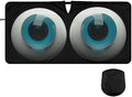 Cute Cartoon Blue Eyes Car Windshield Sun Shade Foldable Sunshade Front Window Visor Protector Blocks UV Rays Heat Keep Vehicle Cool (59 x 30 in)