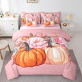 Erosebridal Fall Bedding Sets for Girls 7 Piece King Rose Pumpkin Bed in A Bag with Sheets Aesthetics Autumn Theme Comforter Set for Kids Teen Women Thanksgiving Harvest Bed Set with Comforter by Erosebridal