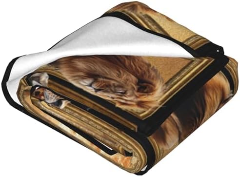 Lion Throw Blanket for Kids & Adults - Ultra Soft Cozy Fleece, Perfect for Lion Lovers - Couch, Sofa, Bed - 60"X80 - Image 4