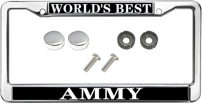 World's Best Universal US CA Car License Plate Frame Woman's Day Gift Stainless Steel Car Licence Plate Covers Woman's Day Gift Car Accessories License Plate Frame Cute