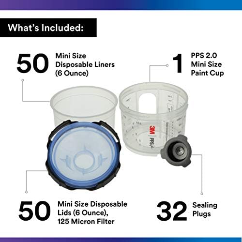3M PPS 2.0 Spray Gun Cup Lids and Liners Kit, 26314 - Image 2