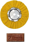 Zephyr Products AWY58-8WB Yellow 8" Airway Buffing Wheel with 1 LB Tripoli Bar Heavy/Medium Cut, 1 Pack by Zephyr