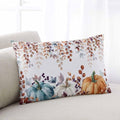 Pillow Covers 16x24 Inch Fall Watercolor Pumpkin and Brown Eucalyptus Leaves Soft Brushed Microfiber Pillowcases with Hidden Zipper Closure Bed Pillow Shams for Bedroom Sofa Car by T%26H+XHome