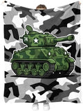 Camouflage Tank Throw Blanket, Gifts for Boys Teens Men Veterans, Soft Cozy Blanket for Couch Sofa Bed, Lightweight Warm Decor Throw for Living Room Bedroom, Dorm Travel Nap Blanket, 50"x60" by Hohoto
