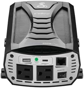 Cobra PURE SINE 400W Power Inverter, Portable, 400 Watt Car Charger by CobraElectronics