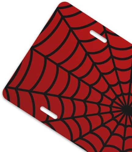 Red Spider Web Front License Plate 6" * 12" for Women