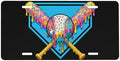 Baseball Ice Cream Drip Front License Plate 6" * 12" for Women