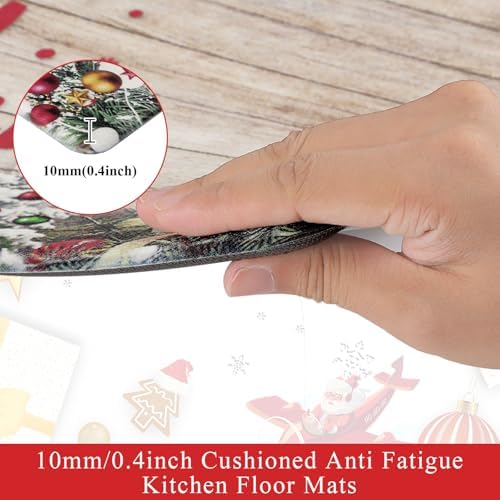 U'Artlines 2Piece Anti Fatigue Kitchen Rug Runner Set Kitchen Floor Mats - Image 4